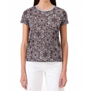 NEW GOLDIE lace print boy tee in grey heather